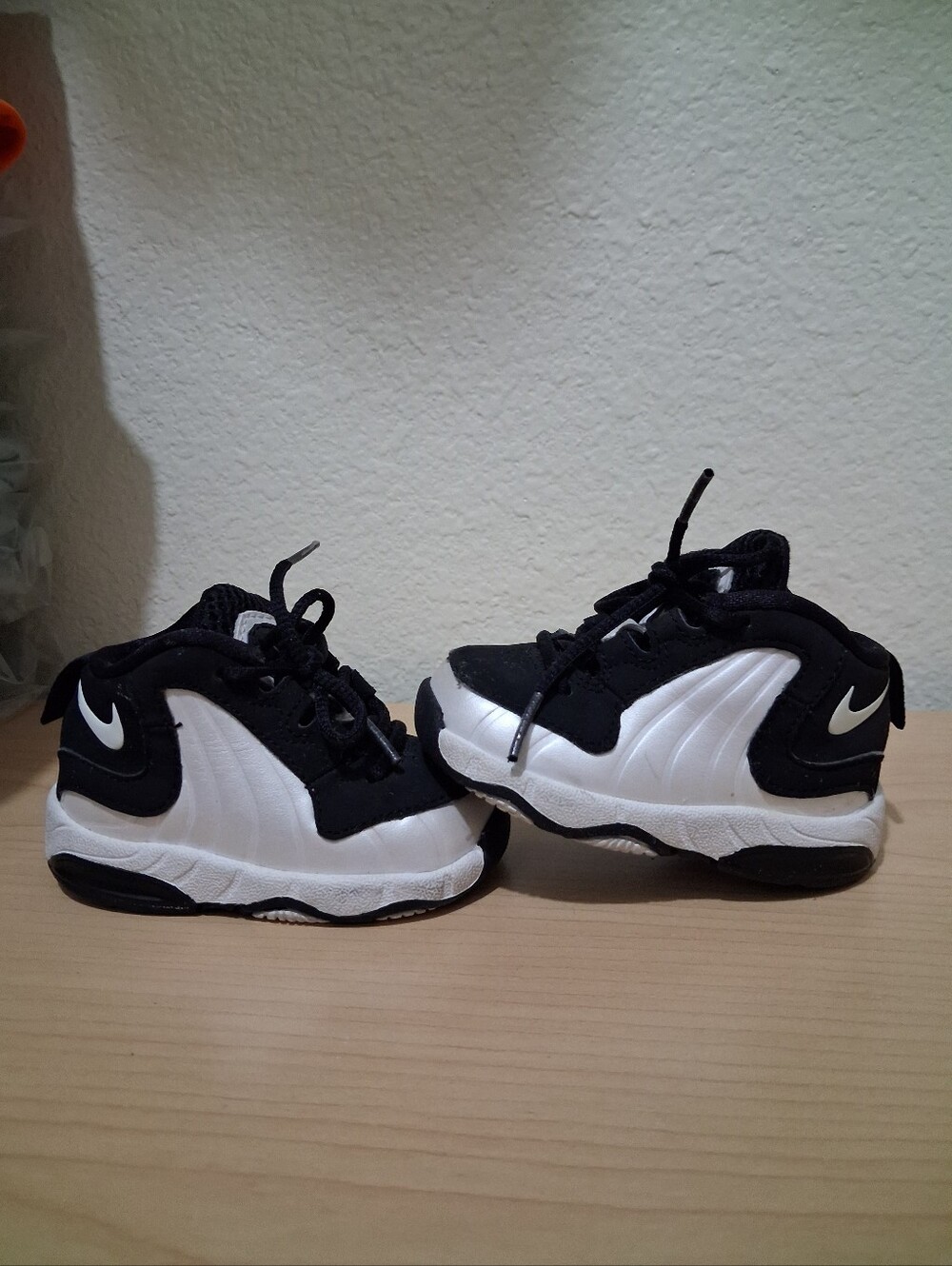 Nike Kids Black and White High-Top Sneakers-4C